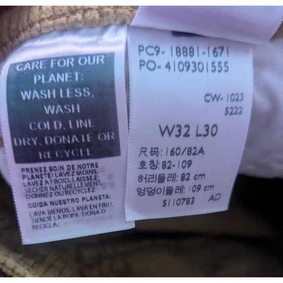 Womens Levis Golden Khaki Corduroy Mid Rise Skinny Jeans Pants Size W32 L30 - Picture 5 of 5